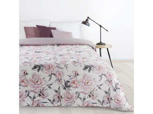 Prehoz na posteľ - Flower 07 s motívom pivonky v bielom 220 x 240 cm